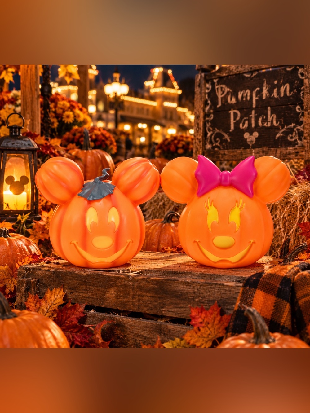 Mickey & Minnie Mouse Light-up and Sound jack-o’-lantern Set